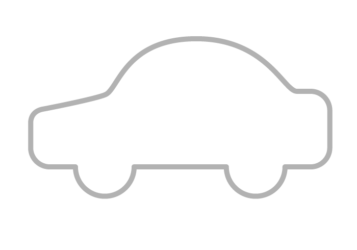 自動車形フレーム（シンプル線）