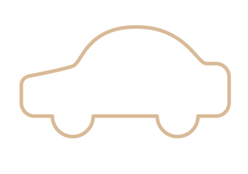 自動車形フレーム（シンプル線）