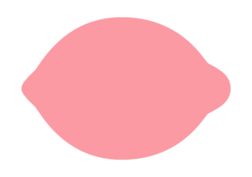 レモン形フレーム（塗りつぶし）