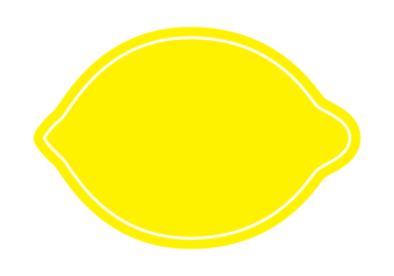 レモン形フレーム（塗りつぶし）