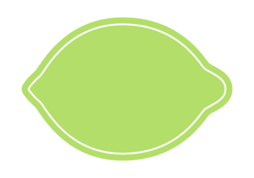 レモン形フレーム（塗りつぶし）