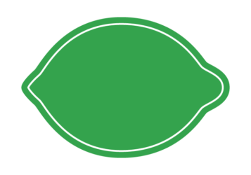 レモン形フレーム（塗りつぶし）