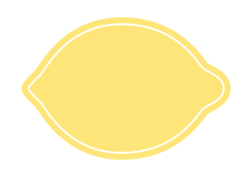 レモン形フレーム（塗りつぶし）