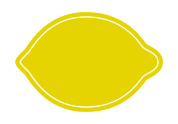 レモン形フレーム（塗りつぶし）