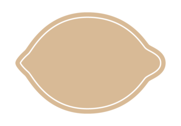 レモン形フレーム（塗りつぶし）