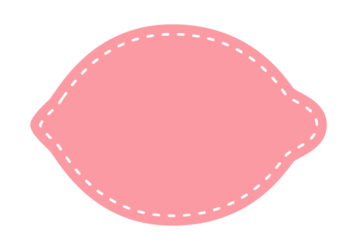 レモン形フレーム（塗りつぶし）