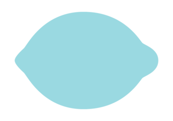 レモン形フレーム（塗りつぶし）