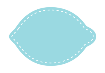 レモン形フレーム（塗りつぶし）