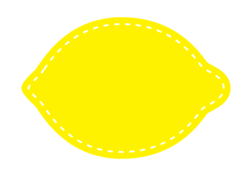 レモン形フレーム（塗りつぶし）