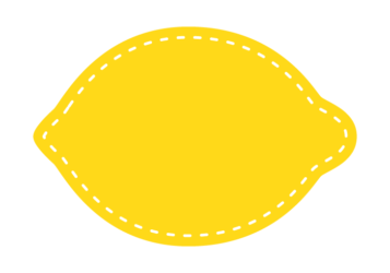 レモン形フレーム（塗りつぶし）