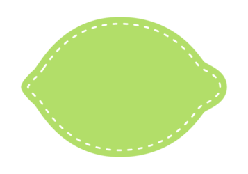 レモン形フレーム（塗りつぶし）