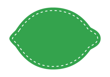 レモン形フレーム（塗りつぶし）