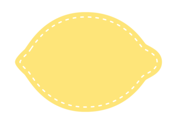 レモン形フレーム（塗りつぶし）