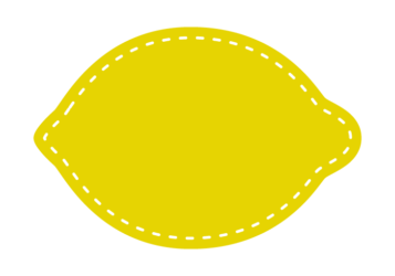 レモン形フレーム（塗りつぶし）