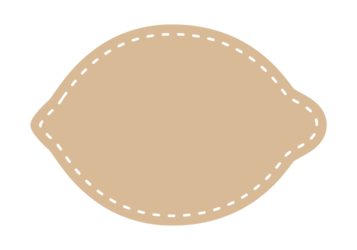 レモン形フレーム（塗りつぶし）