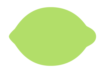 レモン形フレーム（塗りつぶし）