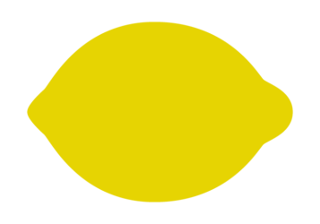 レモン形フレーム（塗りつぶし）