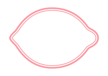 レモン形フレーム（二重線）