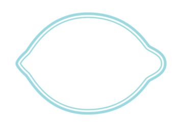 レモン形フレーム（二重線）