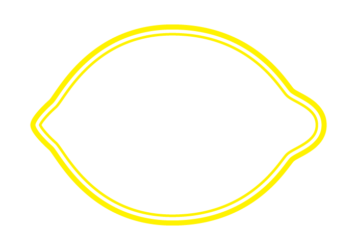 レモン形フレーム（二重線）