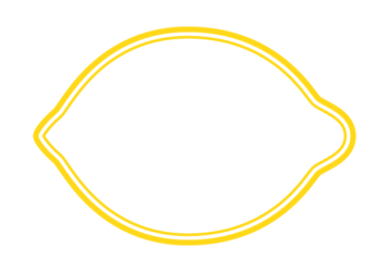 レモン形フレーム（二重線）