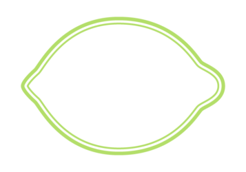 レモン形フレーム（二重線）