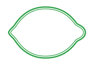 レモン形フレーム（二重線）