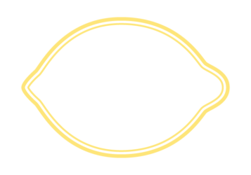 レモン形フレーム（二重線）