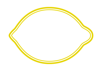 レモン形フレーム（二重線）