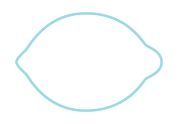 レモン形フレーム（シンプル線）