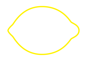 レモン形フレーム（シンプル線）