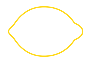 レモン形フレーム（シンプル線）