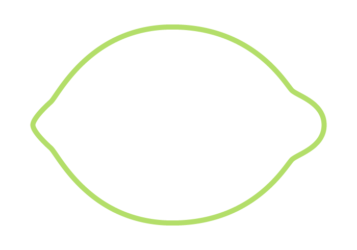 レモン形フレーム（シンプル線）