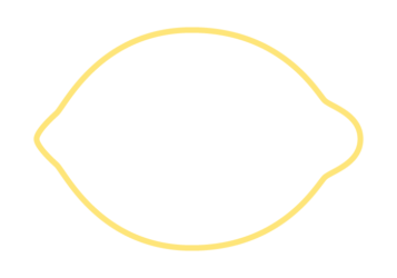 レモン形フレーム（シンプル線）