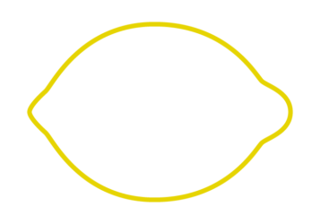 レモン形フレーム（シンプル線）