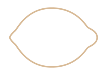 レモン形フレーム（シンプル線）