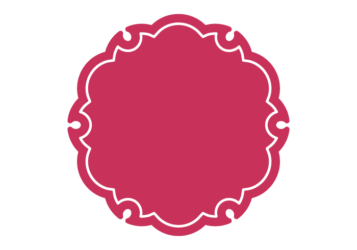 雪輪文様形フレーム（塗りつぶし）