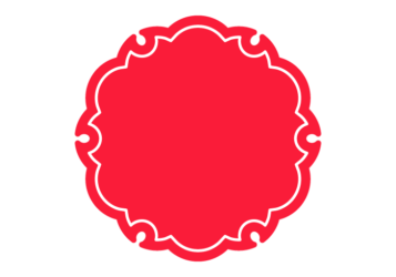 雪輪文様形フレーム（塗りつぶし）