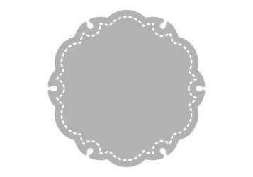 雪輪文様形フレーム（塗りつぶし）