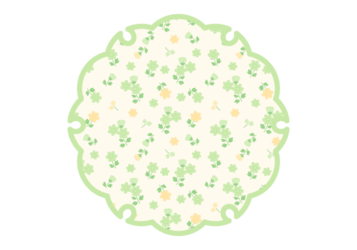 雪輪文様形フレーム（花模様：小花柄）