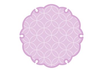 雪の輪文様形フレーム（和柄：七宝文様）