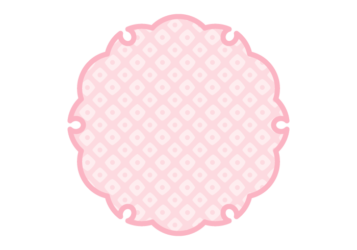 雪の輪文様形フレーム（和柄：鹿の子文様）