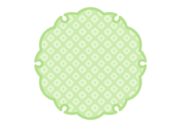 雪の輪文様形フレーム（和柄：鹿の子文様）