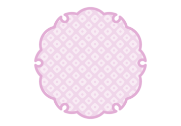 雪の輪文様形フレーム（和柄：鹿の子文様）