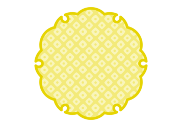 雪の輪文様形フレーム（和柄：鹿の子文様）