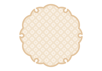 雪の輪文様形フレーム（和柄：鹿の子文様）