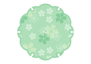 雪の輪文様形フレーム（和柄：桜文様）