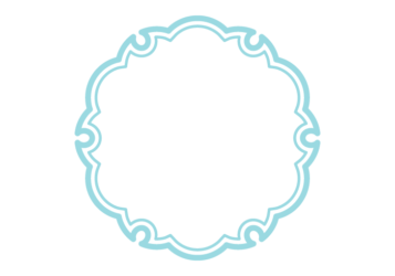 雪輪文様形フレーム（二重線）