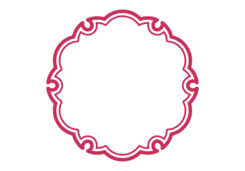 雪輪文様形フレーム（二重線）