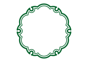 雪輪文様形フレーム（二重線）